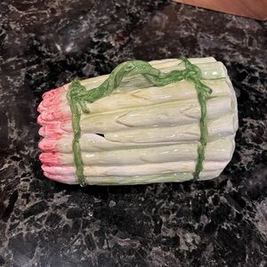 EA -Vintage Lidded Asparagus Server , Italy Made!